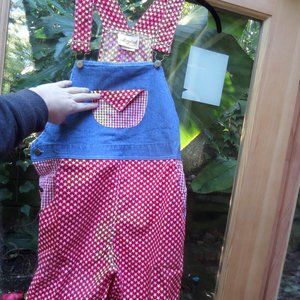 Red white and blue overall shorts